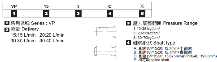 VP-15-1-P-5 TAICIN Hydraulic Variable Vane Pump
